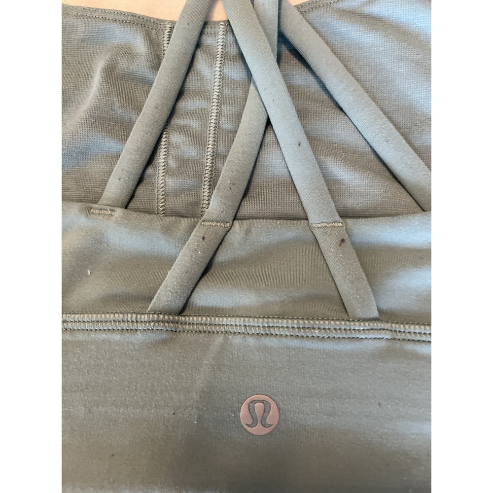 Lululemon‎ Green Energy Bra Strappy  Green Top  Small Gym Yoga - Picture 3 of 3
